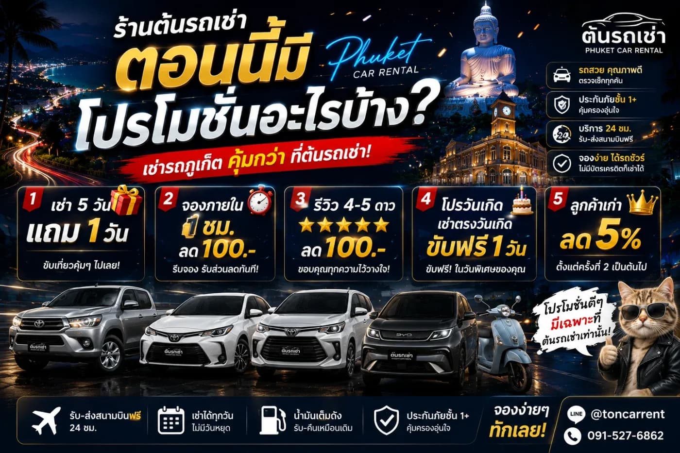 ร้านต้นรถเช่าภูเก็ต ตอนนี้มีโปรโมชั่นอะไรบ้าง? อัปเดตล่าสุด เที่ยวคุ้มกว่าเดิม