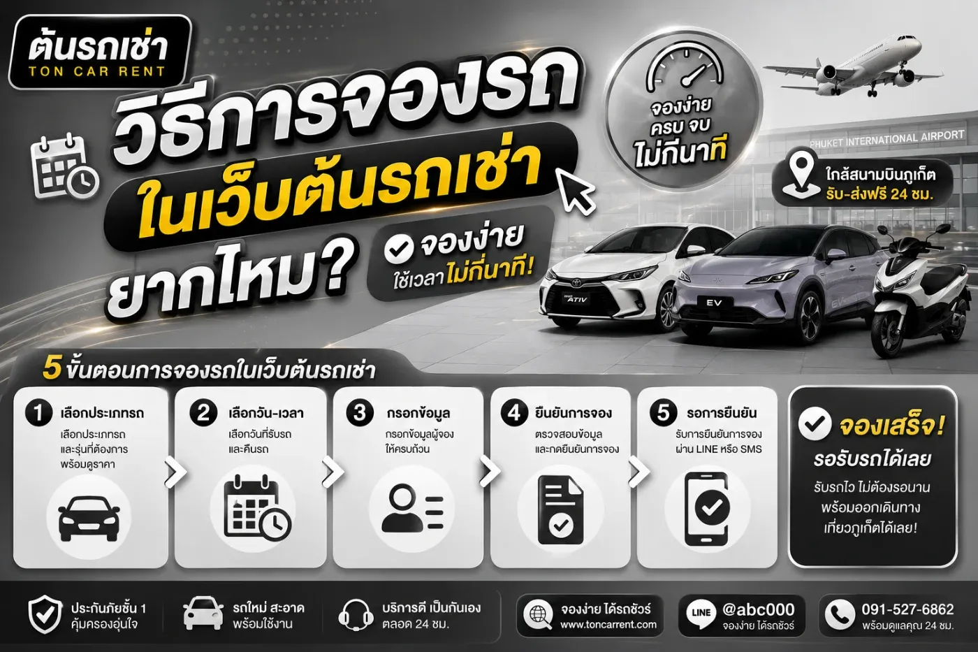 "การจองรถผ่านเว็บไซต์ต้นรถเช่ายากไหม?"